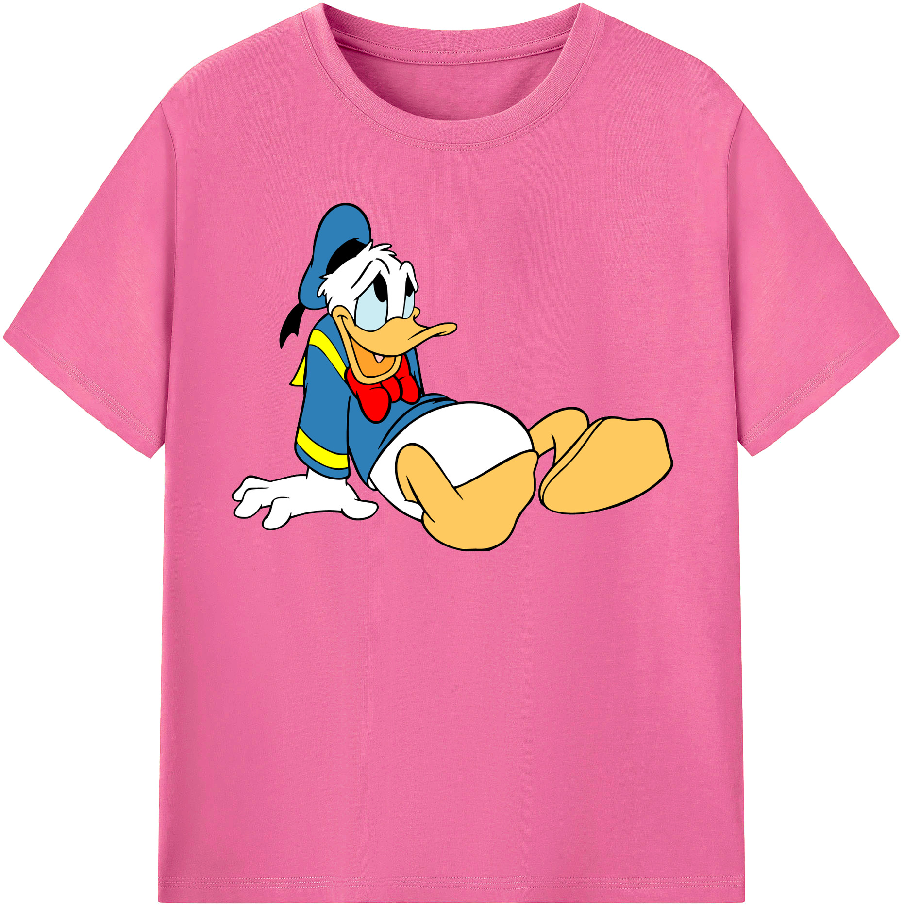 （画像用） ミッキーマウス Mickey Mouse レディースカジュアルプリントTシャツ（綿100％）